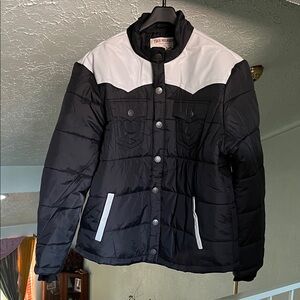 True Religion Black and White Puffer Jacket